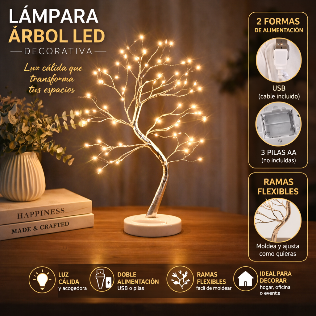 LAMPARA ARBOL BONSAI FUNCIONA CON
