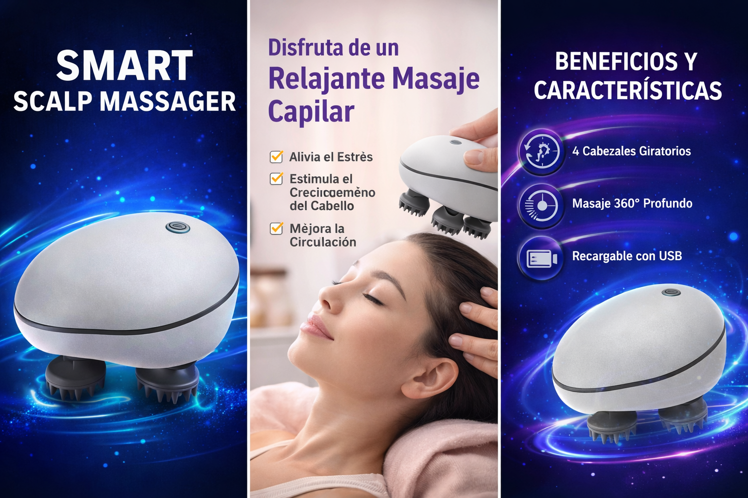 Masajeador capilar electrico