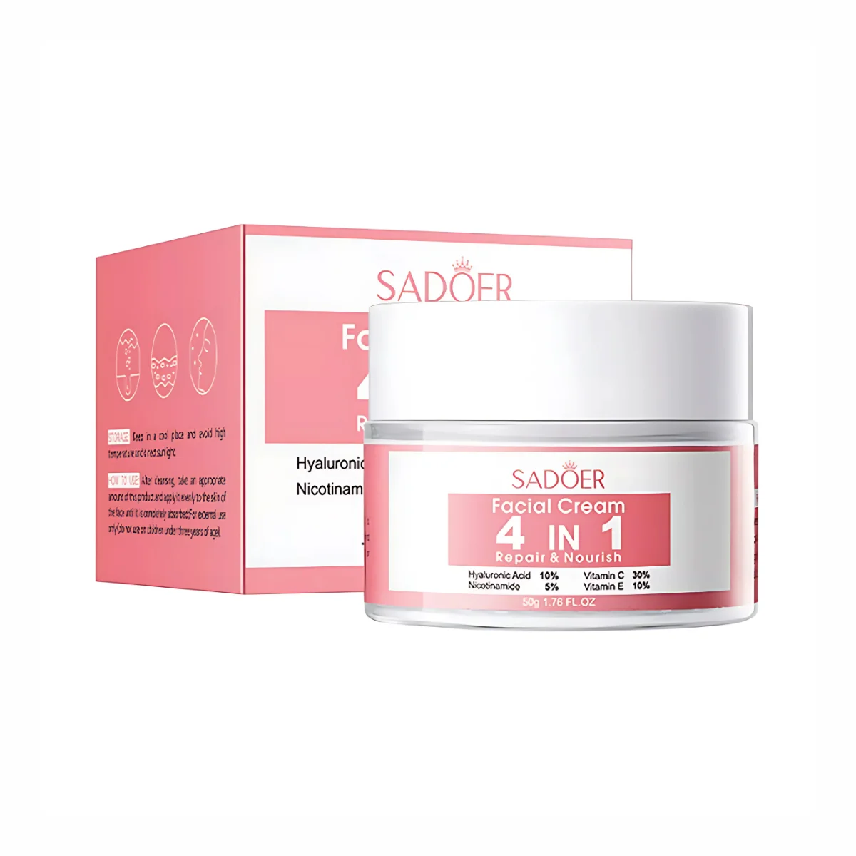 CREMA FACIAL 4 EN 1 SADOER SD-02495