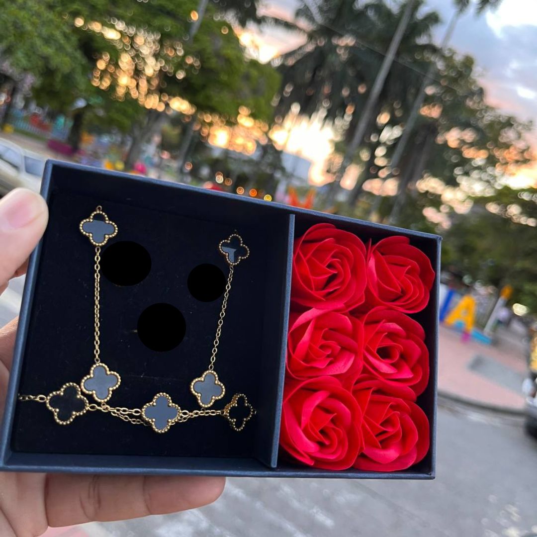 Combo Van Cleef + Caja 6 rosas - Vista 1
