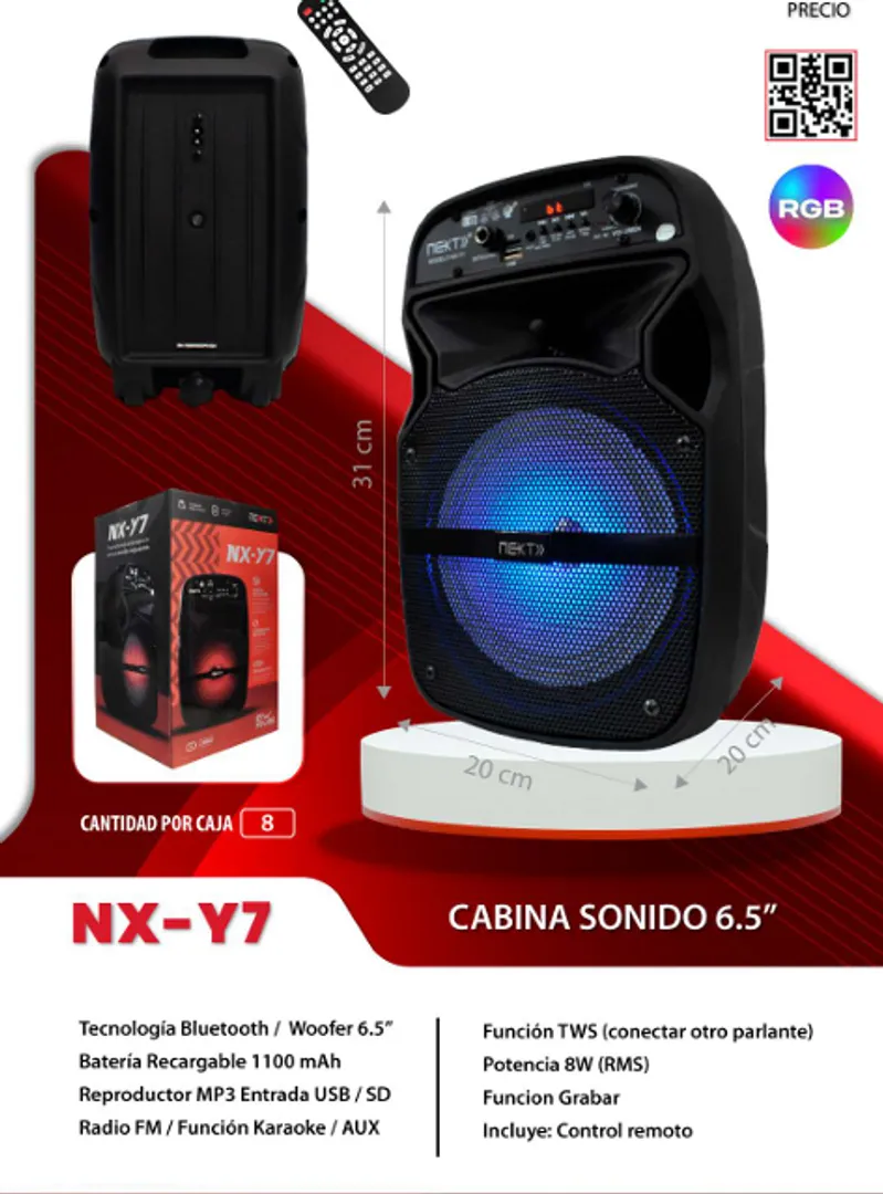 CABINA PARLANTE  6.5 PULGADAS  NX-Y7