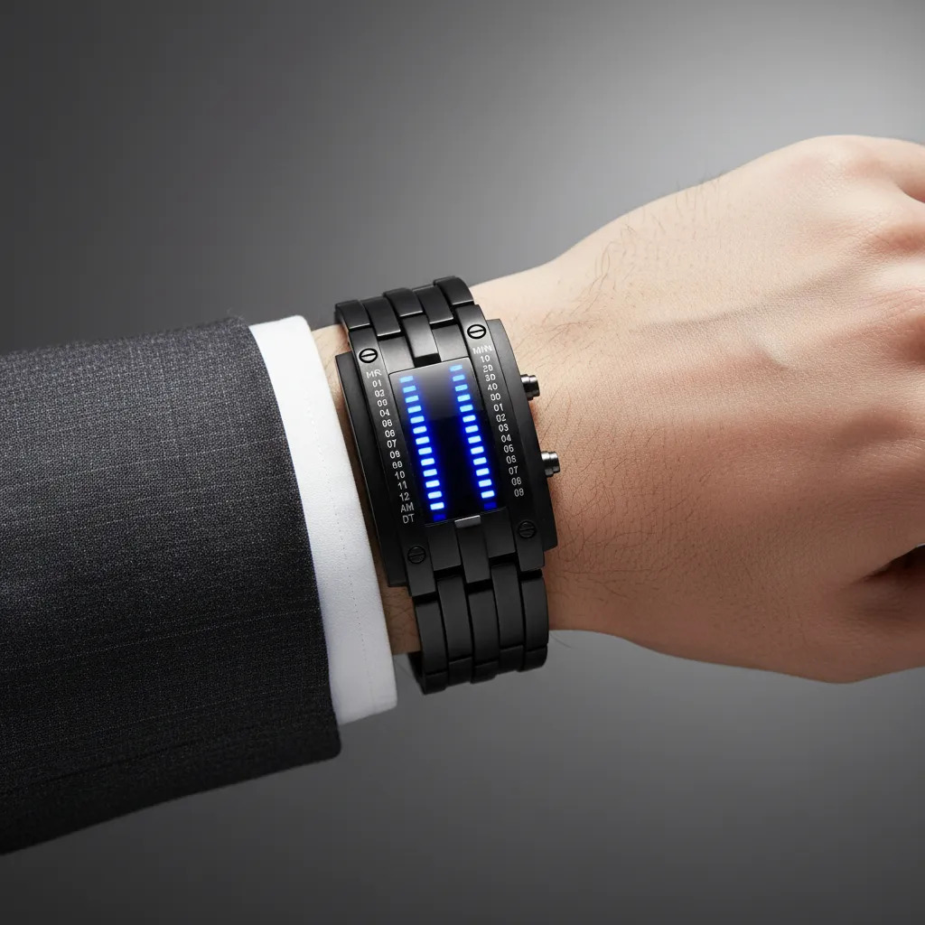 RELOJ MODERNO FTURISTA BINARIO 2026 - Vista 1