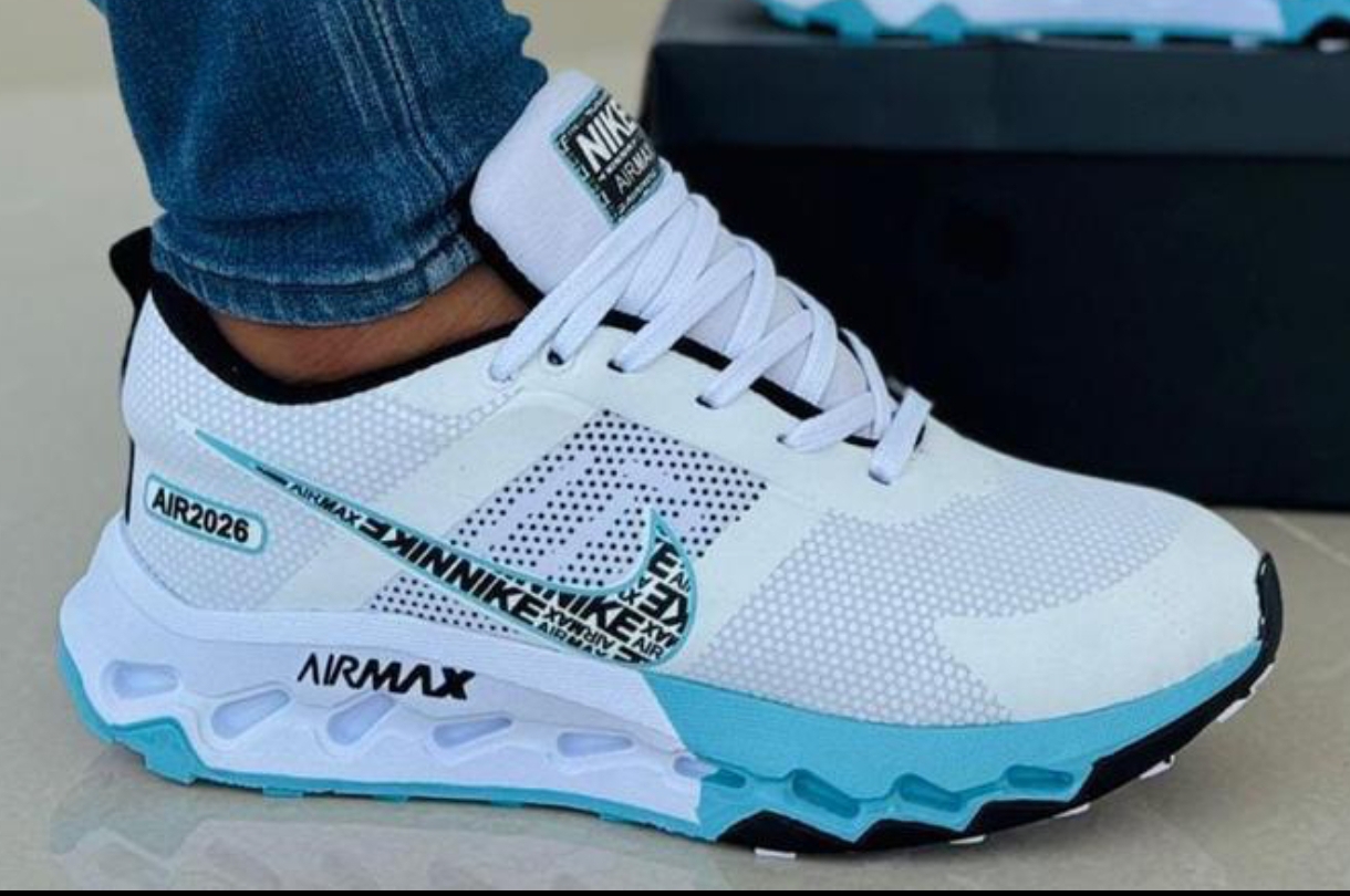 Tenis Nike Air2026 Blanco Azul