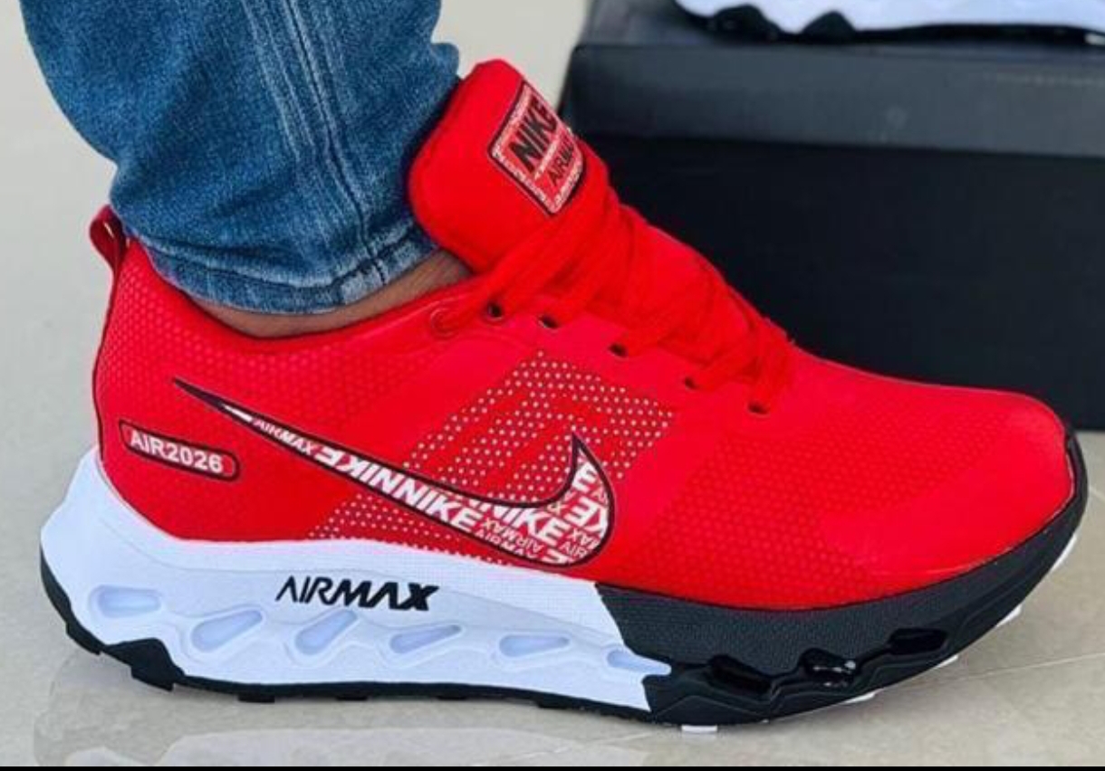 Tenis Nike Air2026 Rojo Negro