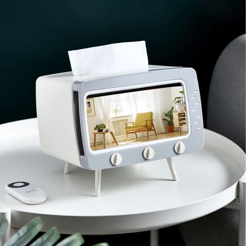 Dispensador Pañuelos Con Soporte Celular - Vista 1