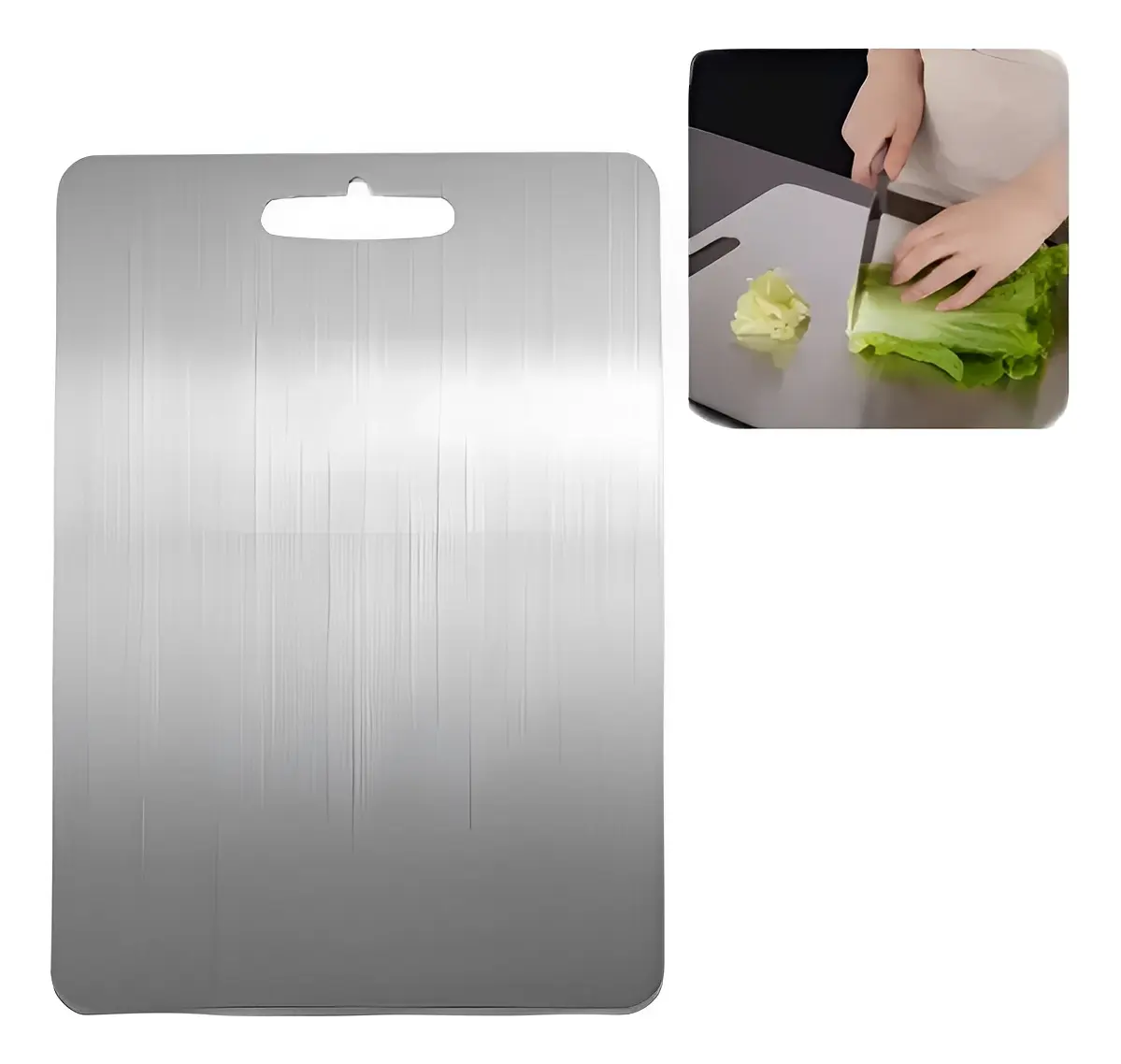 Tabla para picar en acero inoxidable