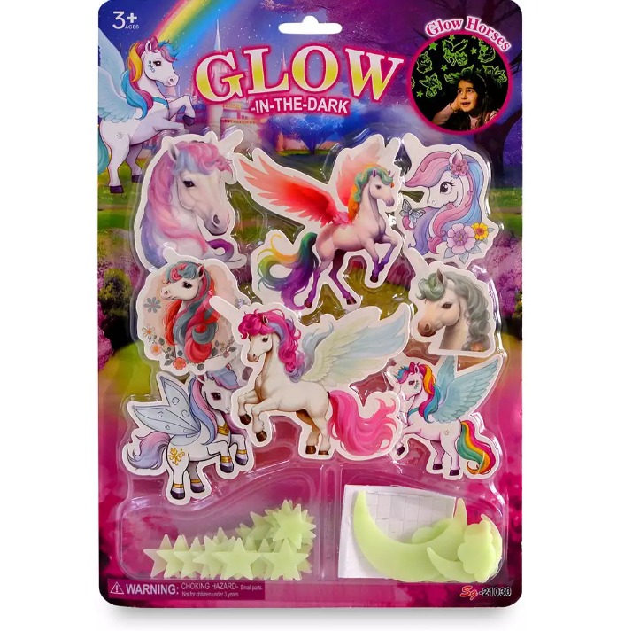 PEGATINAS UNICORNIO FLUORECENTE SG-21030