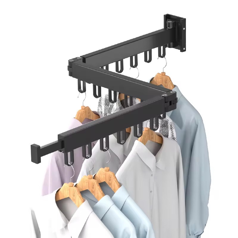 Perchero Retráctil de Pared para Ropa