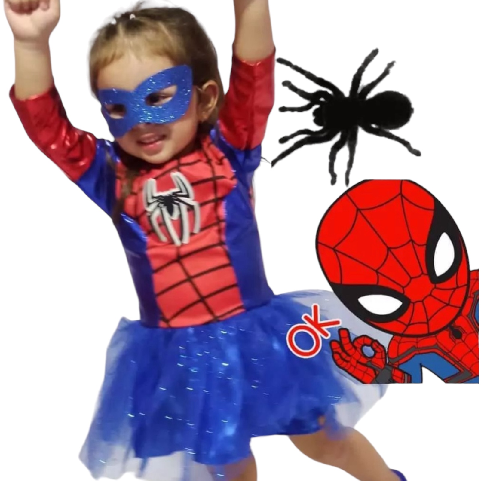 Disfraz Niña Spider girl Araña - Vista 1