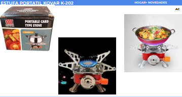 ESTUFA PORTATIL KOVAR K-202