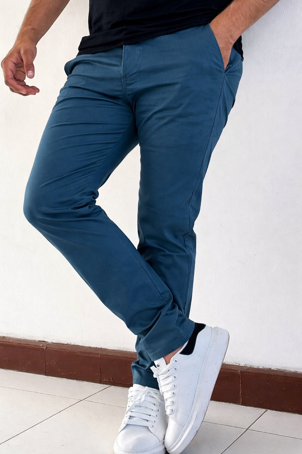 PANTALON DRIL LICRADO SLIM FIT - Vista 1