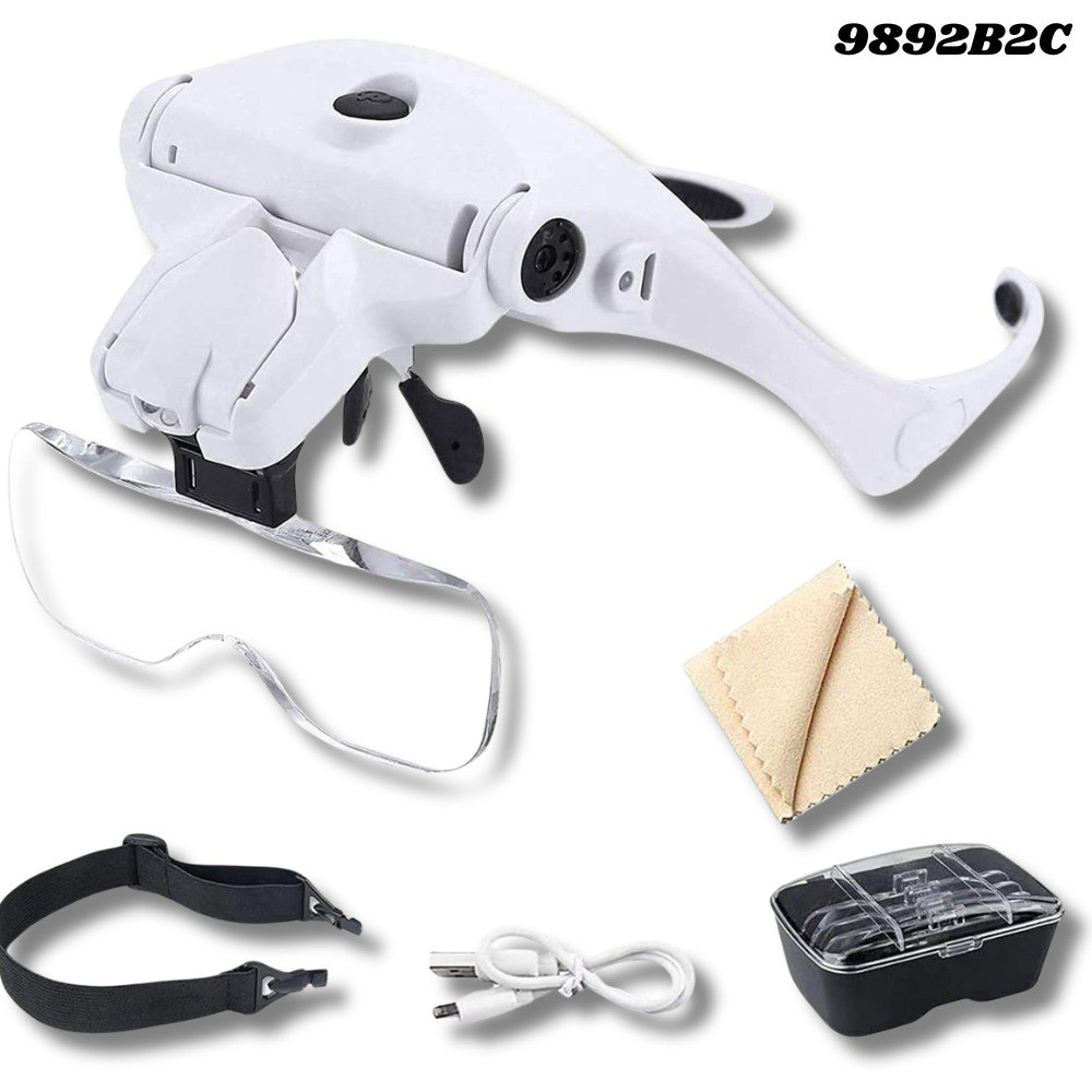 Gafas Lupa con Luz Led Recargable Usb
