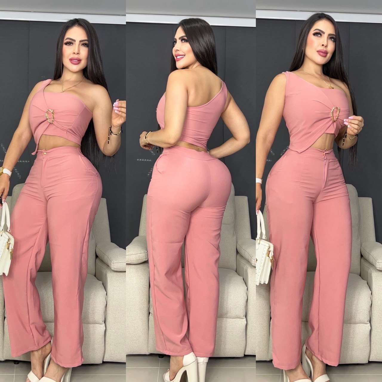Conjunto blusa ebilla y pantalón M013 - Vista 1