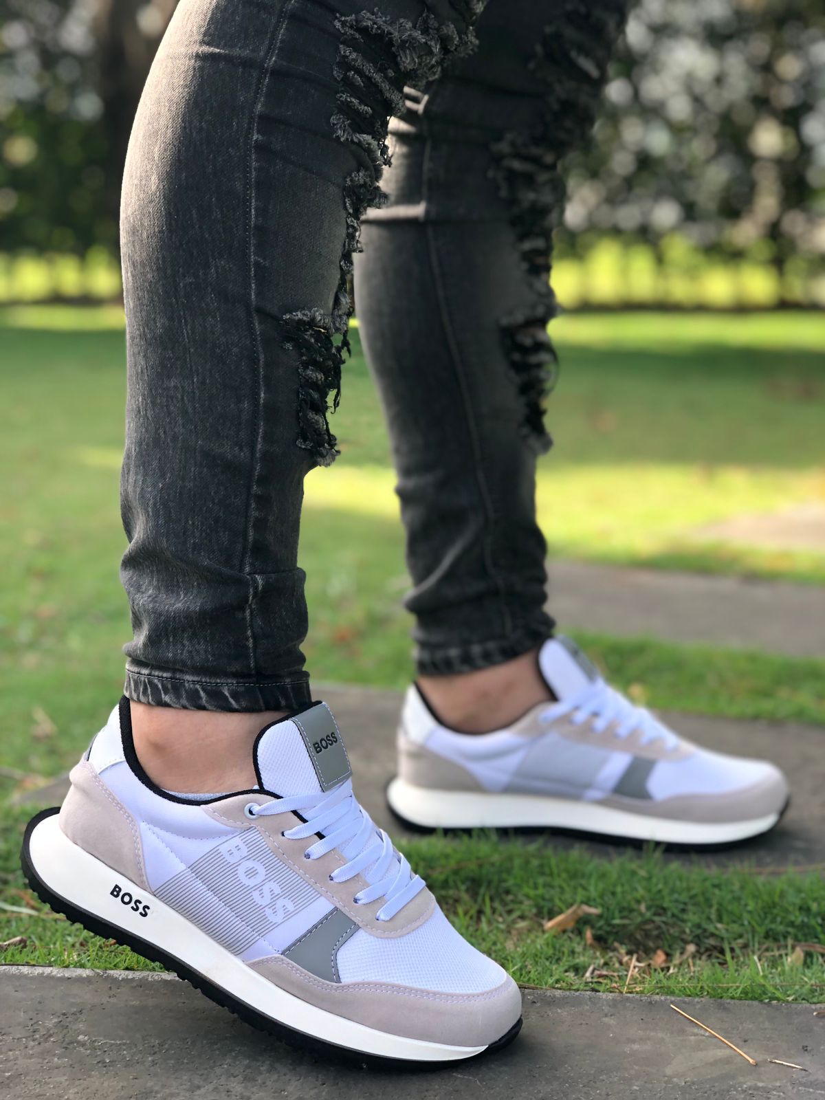 BOSS CABALLERO MK BLANCO GRIS - Vista 1
