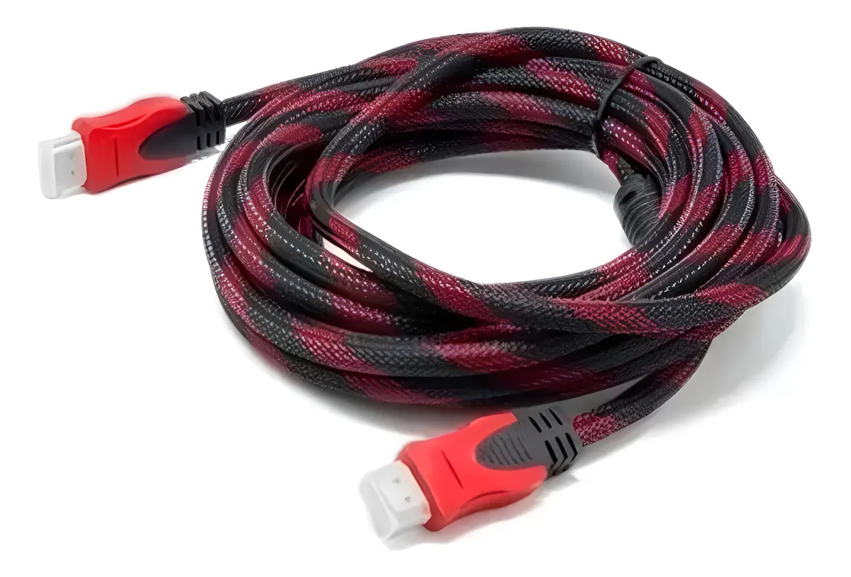 Cable HDMI Enmallado Negro/Rojo - Vista 1
