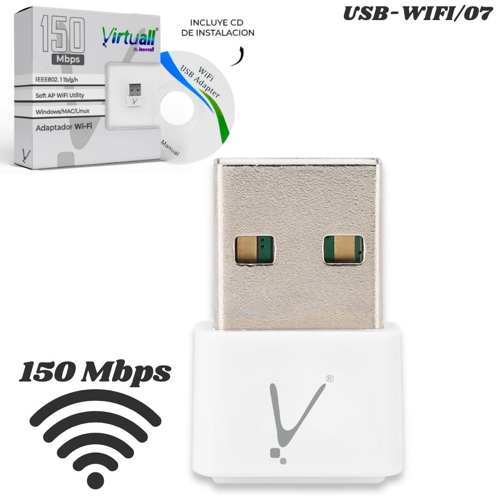 Adaptador Receptor Wifi Usb Inalambrico