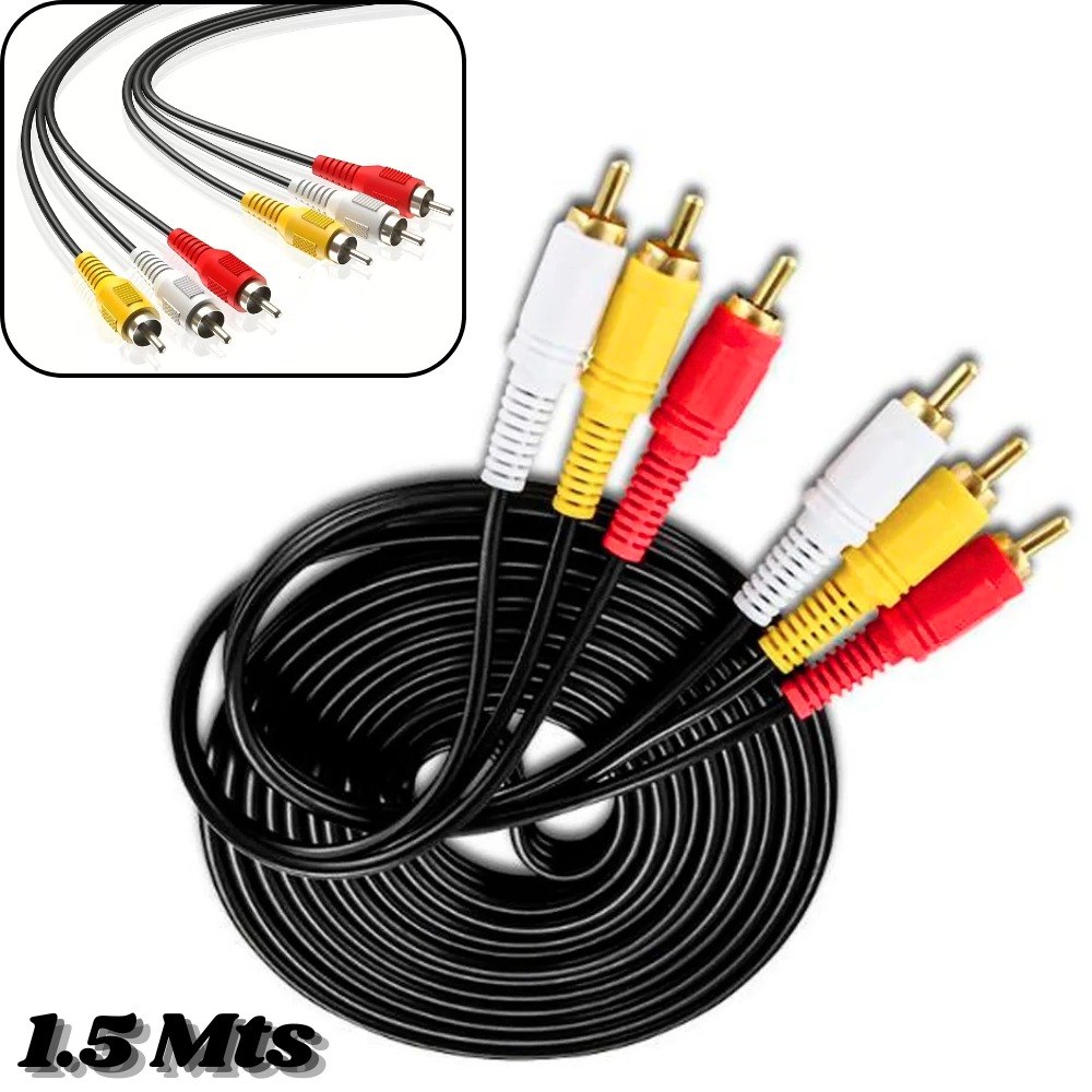 Cable Adaptador De Audio Y Video Rca 3X3