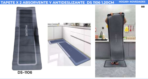 TAPETE X 2 ABSORBENTE Y ANTIDESLIZANTE
