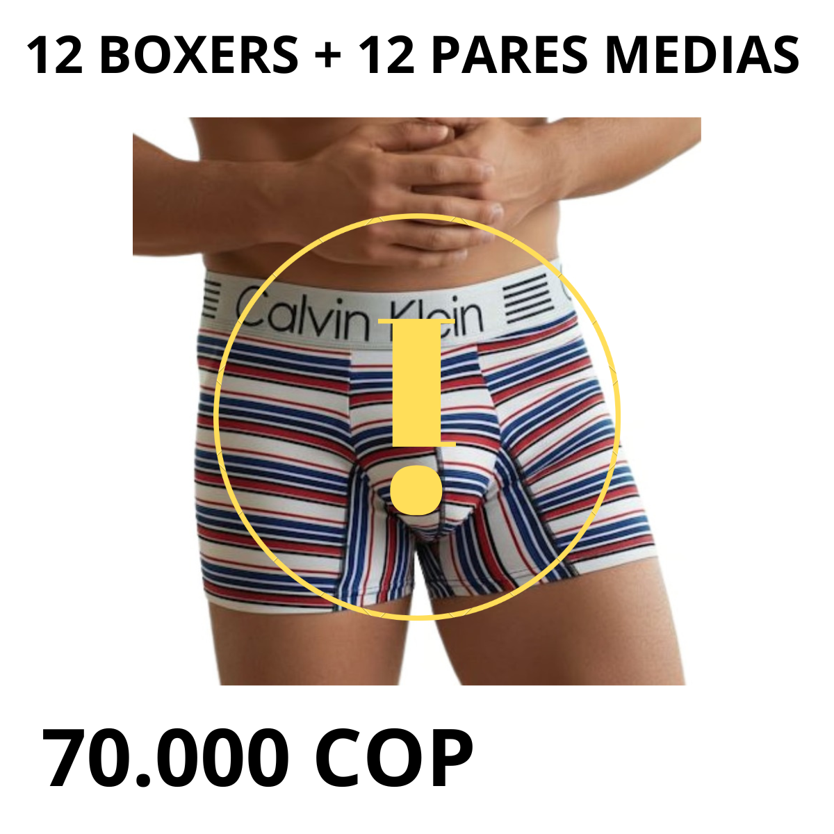 Pack Boxer Licrado Rayado Ck Full - Vista 1
