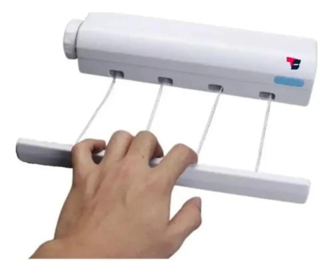 Tendedero plegable 4 cuerdas blanco