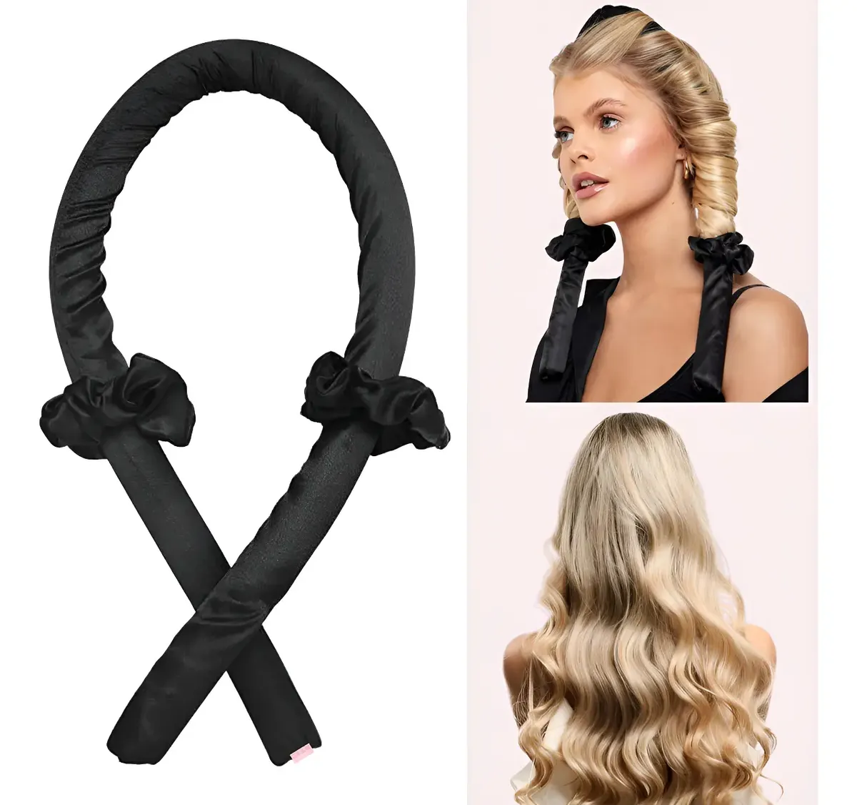 Kit Ondas Sin Calor Satín Tubo Rizador C