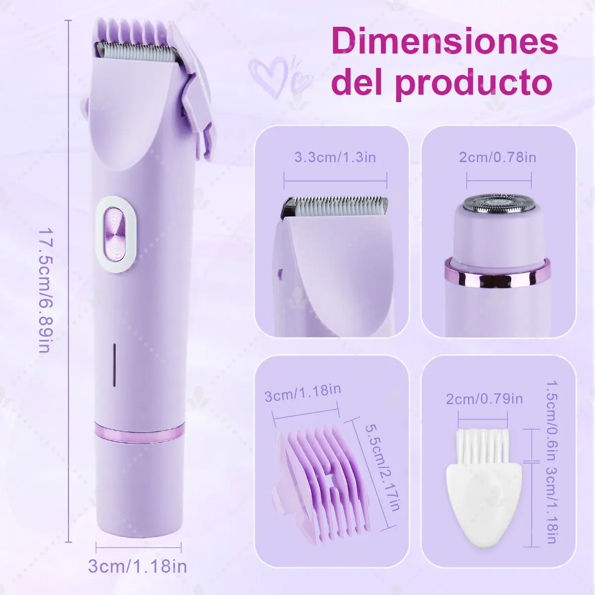 Maquina Depiladora 2 en 1 Corporal Facia