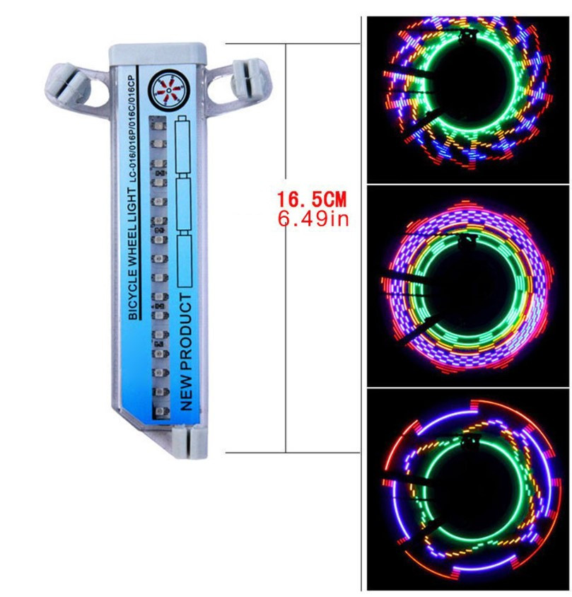 Luces LED 3D radios de bicicleta pilas