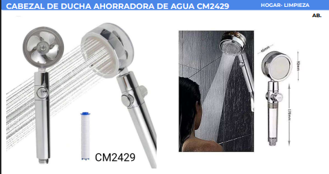 CABEZAL DE DUCHA AHORRADORA DE AGUA