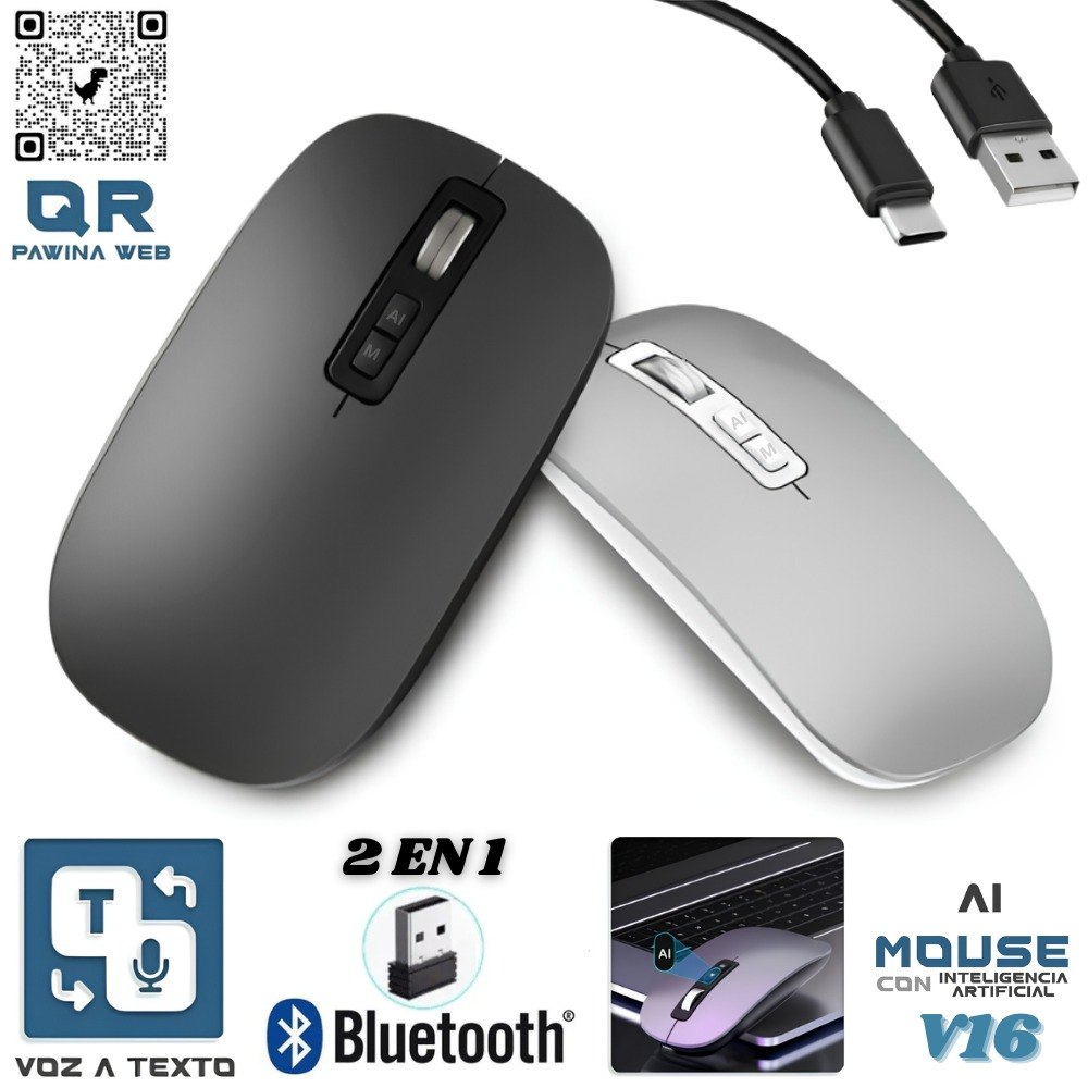 Mouse Inalambrico Inteligente 2 En 1 V16