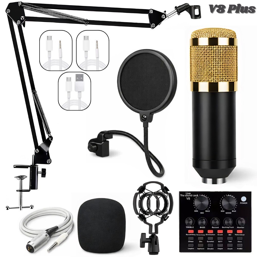 Kit Profesional Micrófono Condensador V8