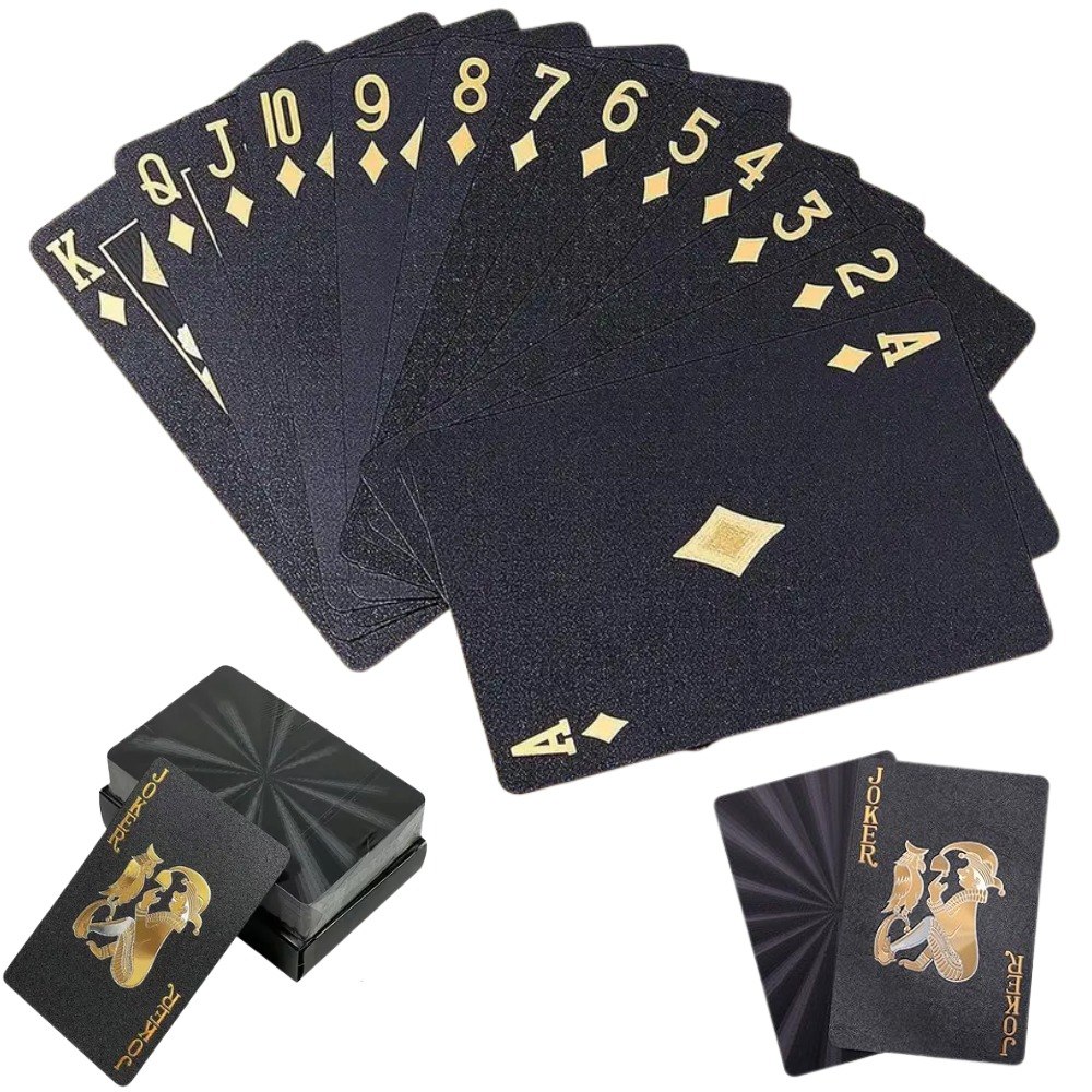 Juego Cartas Negras Poker De Lujo