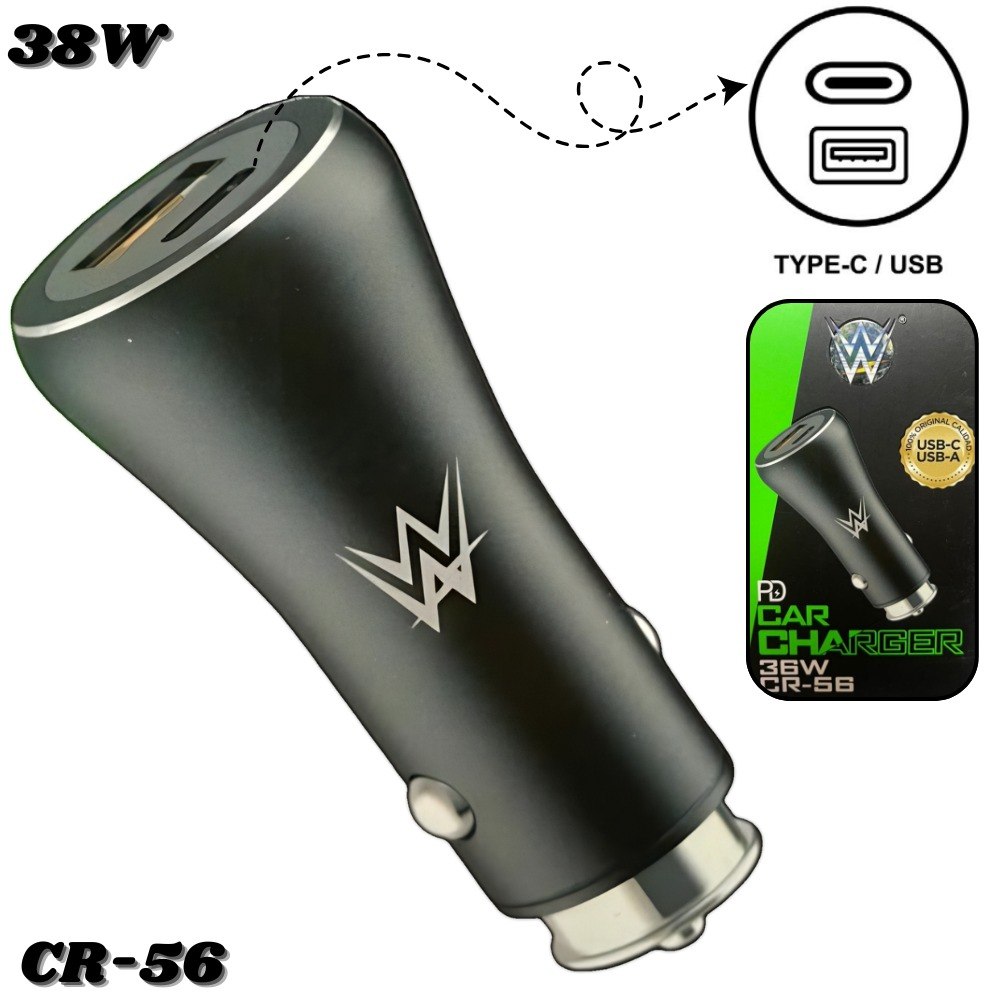 Cargador Cigarrera Carro 36w Cr-56