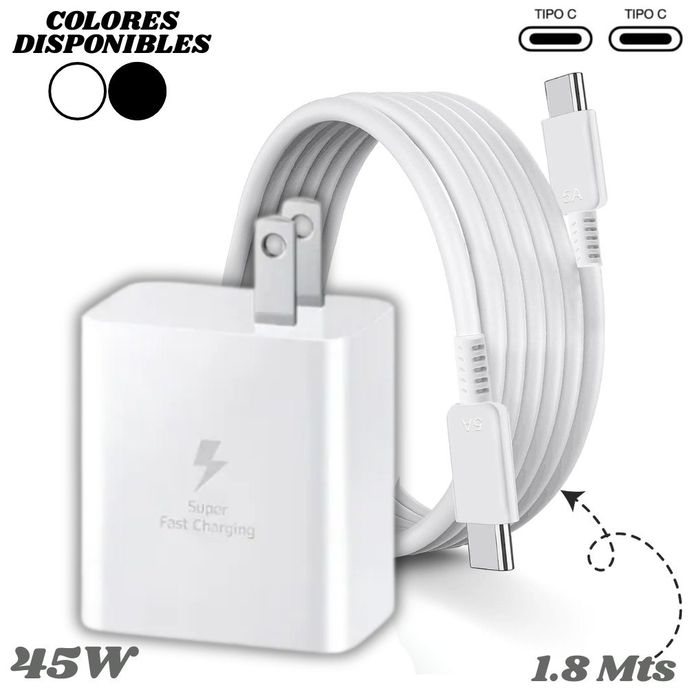 Cargador De Pared Tipo Samsung Carga 45W