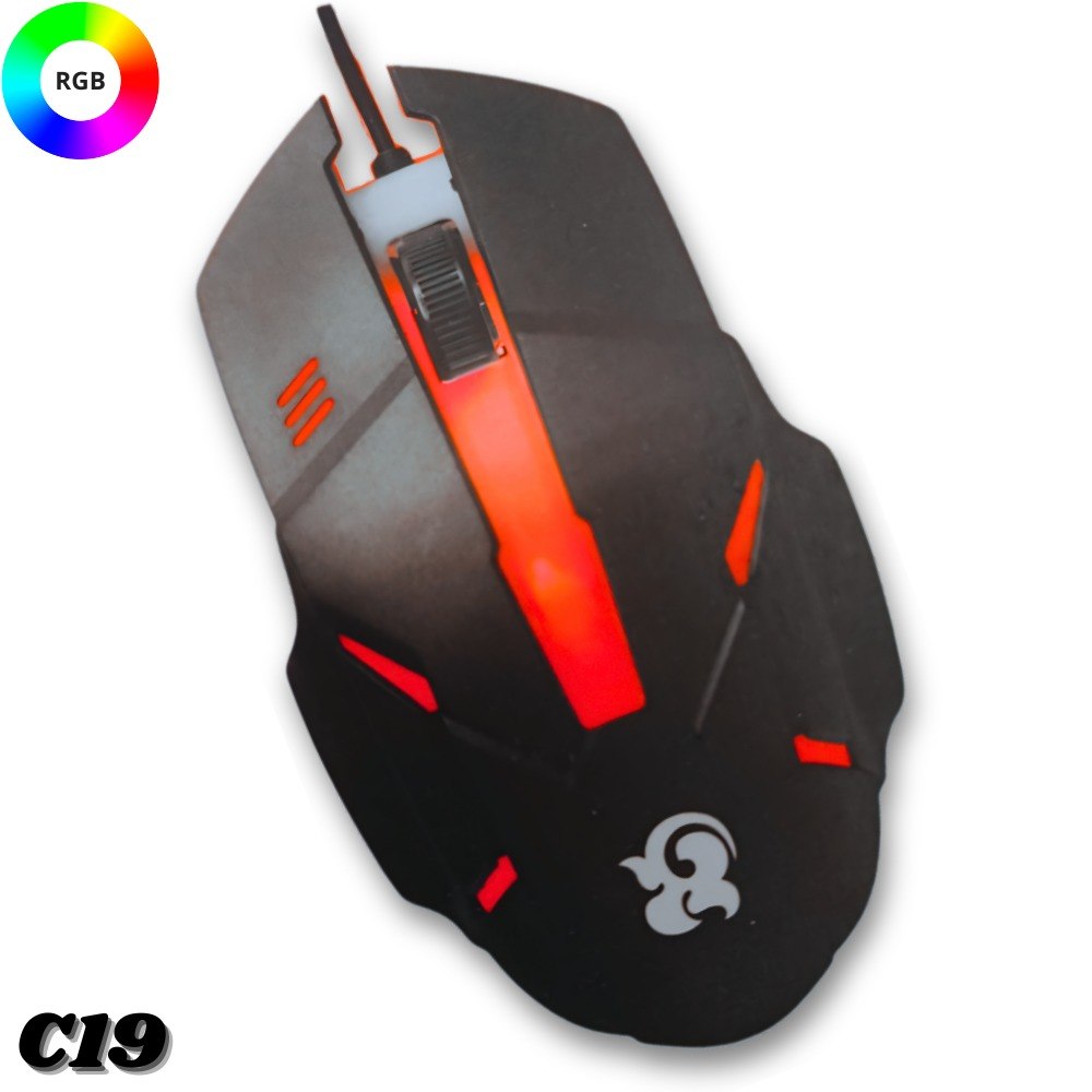 Mouse Alambrico Gamer Usb C19 RGB