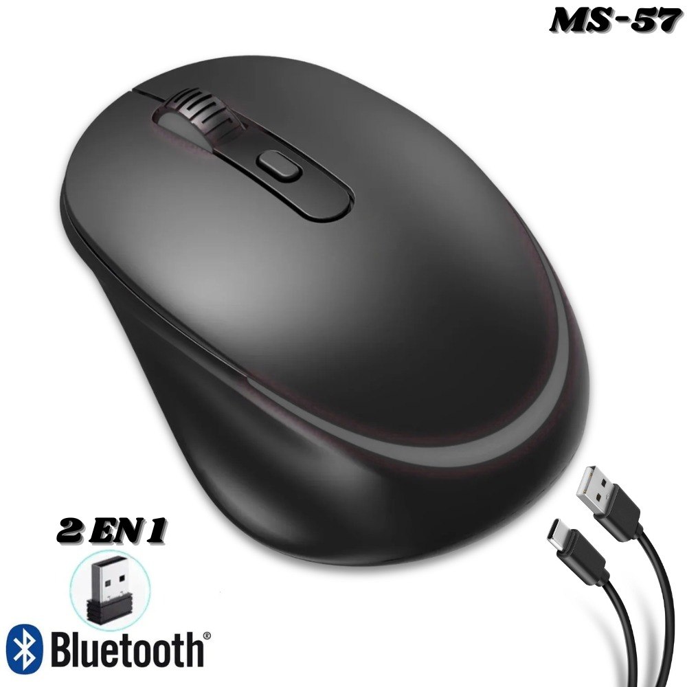 Mouse Inalambrico 2 En 1 Bluetooth Ms-57