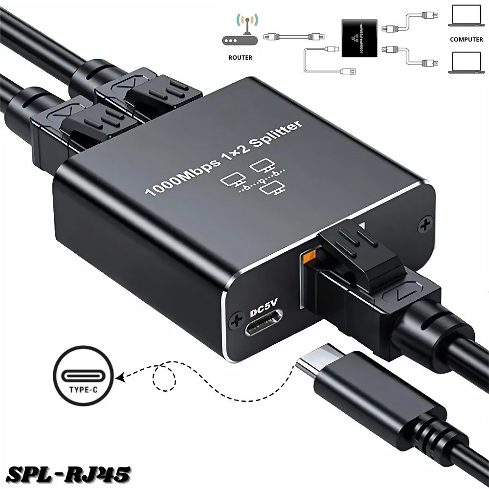 Adaptador Duplicador de Red RJ45 Splitte