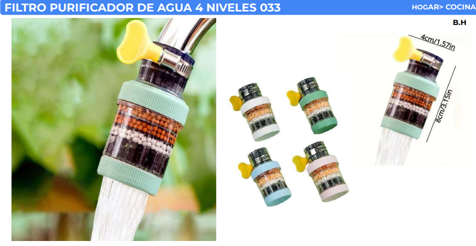 FILTRO PURIFICADOR DE AGUA 4 NIVELES 033