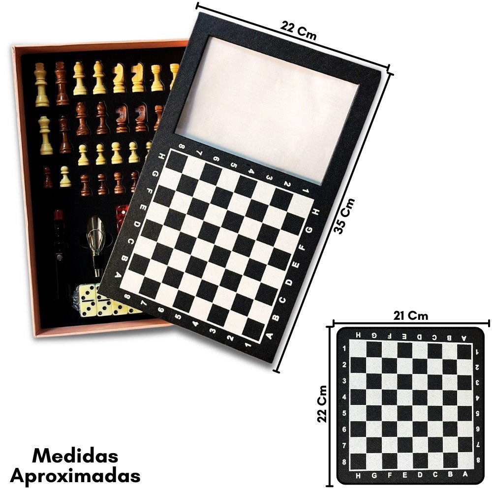 Set Ajedrez Juegos de Mesa Domino Cartas