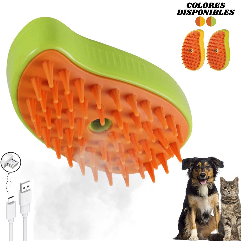 Cepillo Masajeador A Vapor Para Mascotas