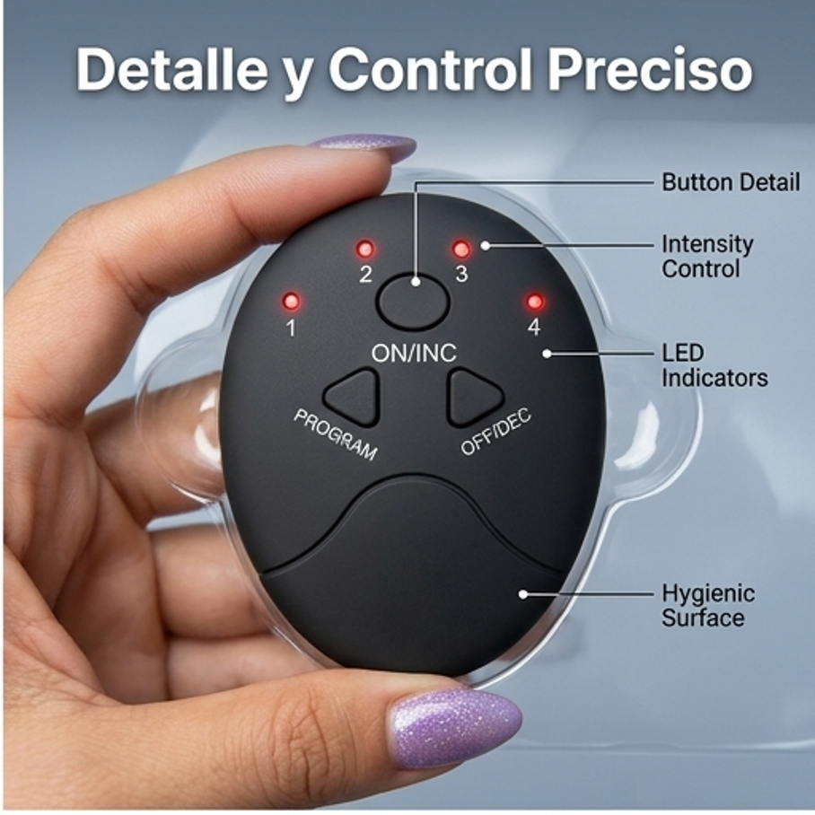 Control con botones de modo e intensidad