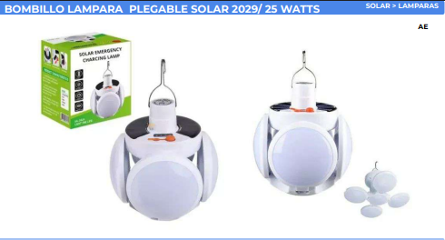 BOMBILLO LAMPARA PLEGABLE SOLAR 2029/ 25