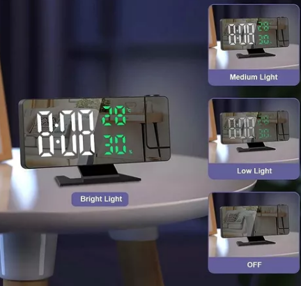 Reloj Despertador Digital Con Proyector