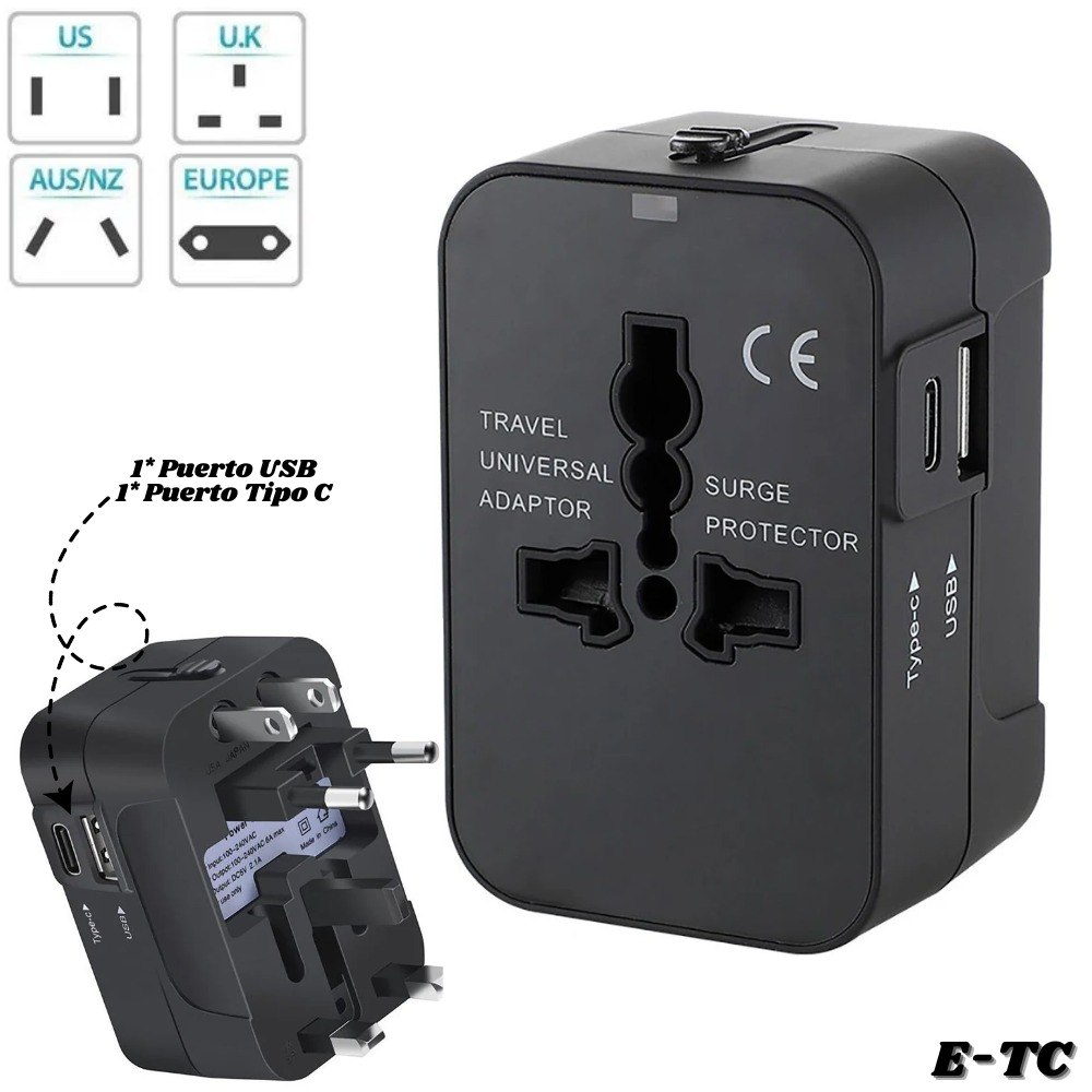 Adaptador Viajero Convertidor Universal