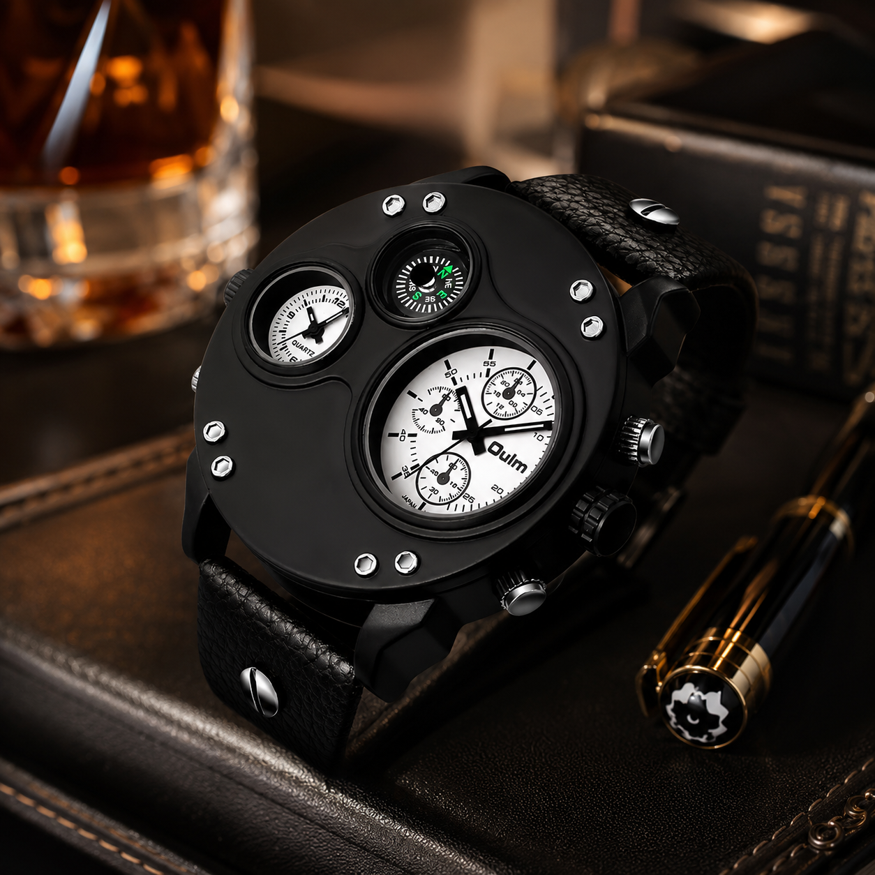 Reloj OULM 3741 Doble Hora Brújula