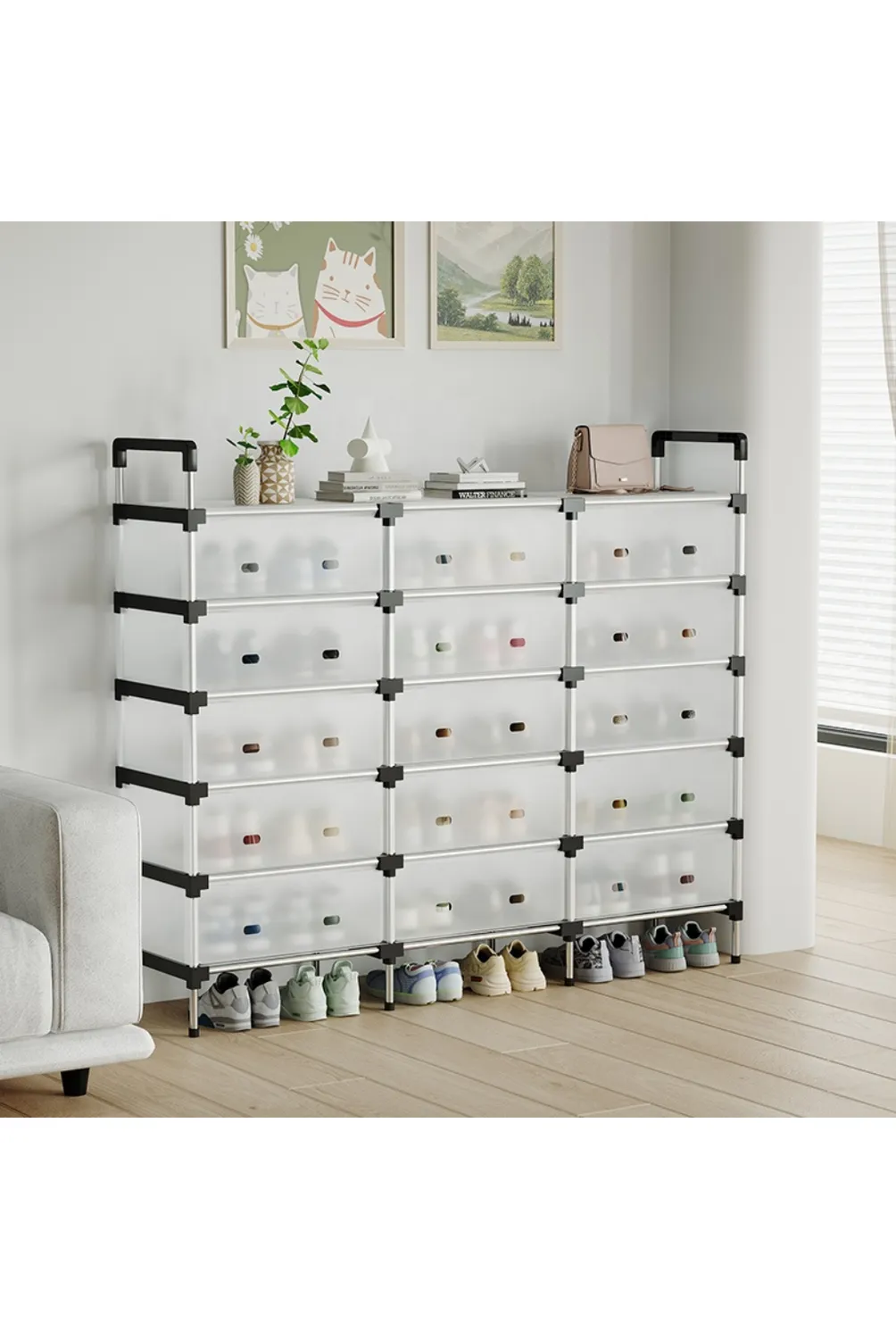 ORGANIZADOR ZAPATEROS 3 NIVELES METALICO