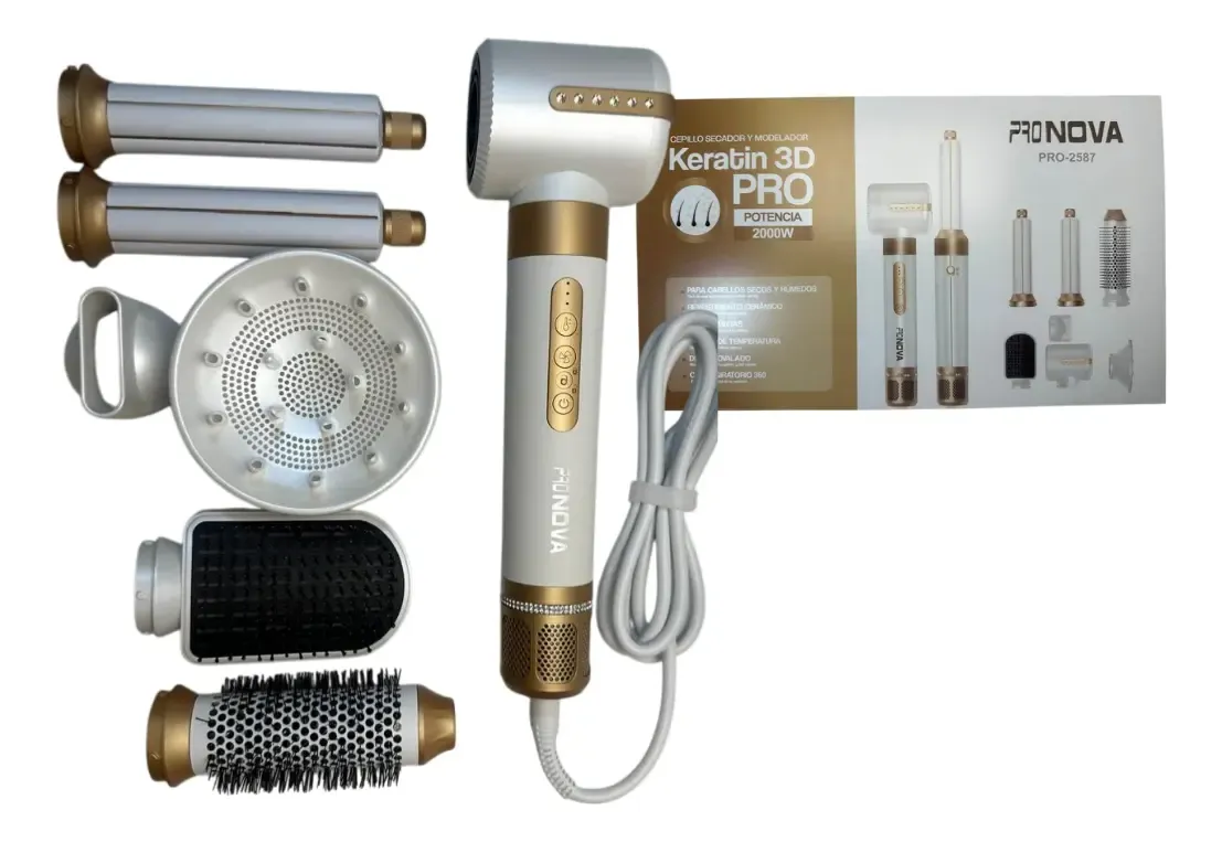 Combo Secador 7 En 1 Pronova Pro-keratin