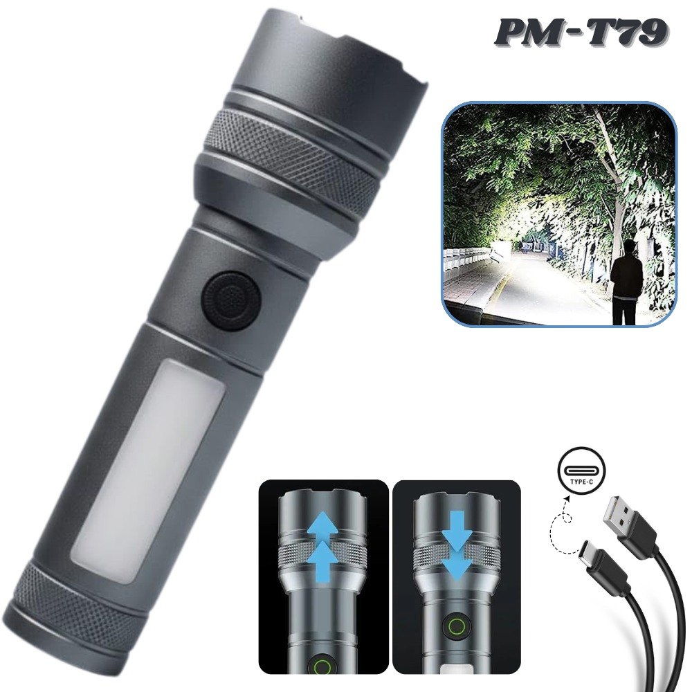 Linterna Tactica Led Recargable PM-T79