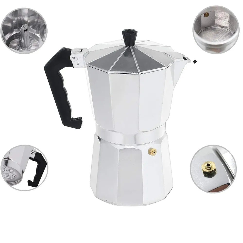 Cafetera Moka Italiana 3 Tazas Tinteras imagen 1
