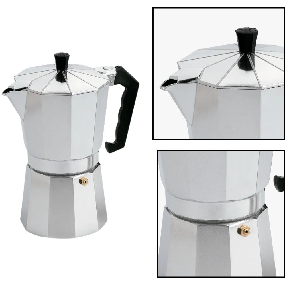 Cafetera Moka Italiana 3 Tazas Tinteras imagen 2