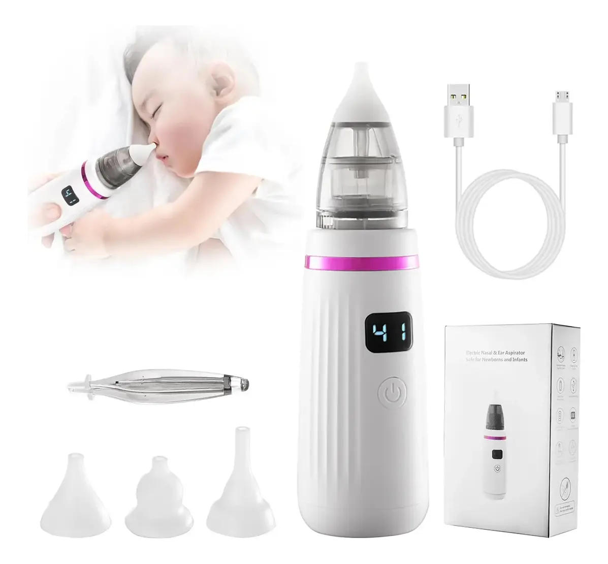 EXTRACTOR DE MOCOS  LED BEBE EM